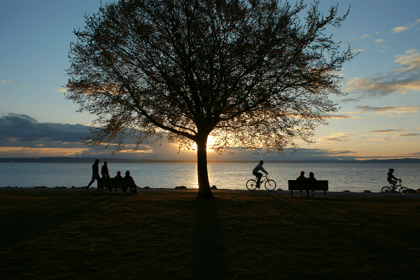 Golden Gardens Seattle sunset