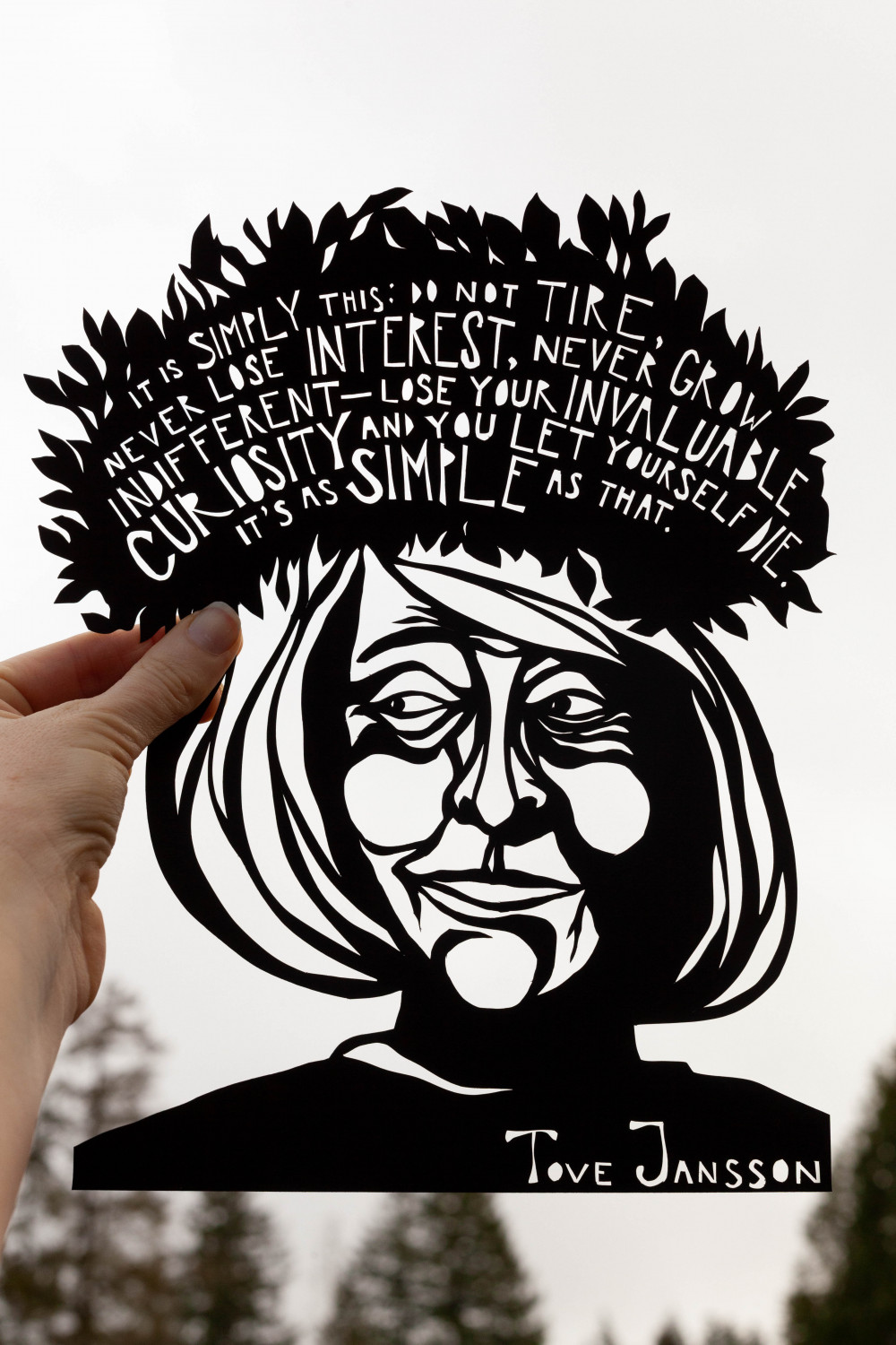 Tove Jansson Papercut by Anna Brones