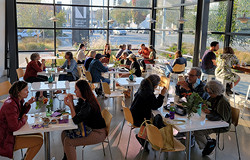 freya cafe with guests enjoying coffee and food.