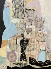 Rhythm . 2025 40x 30 collage on canvas