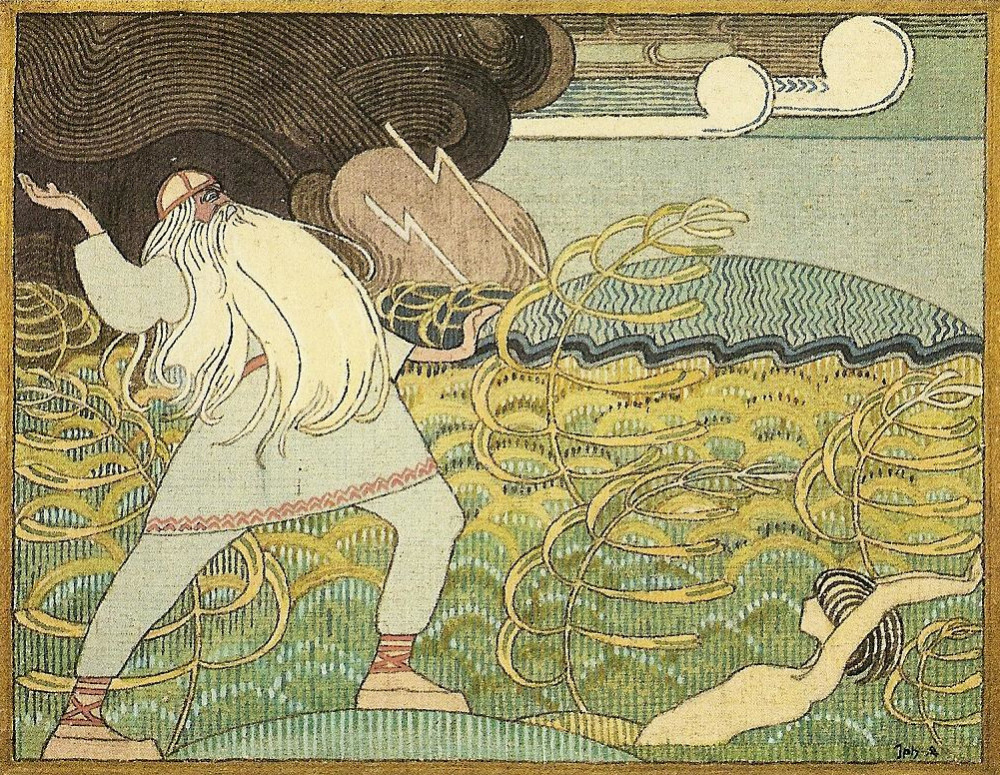 Joseph_Alanen_-_Väinämöinen_Sings_Joukahainen_into_a_Mire