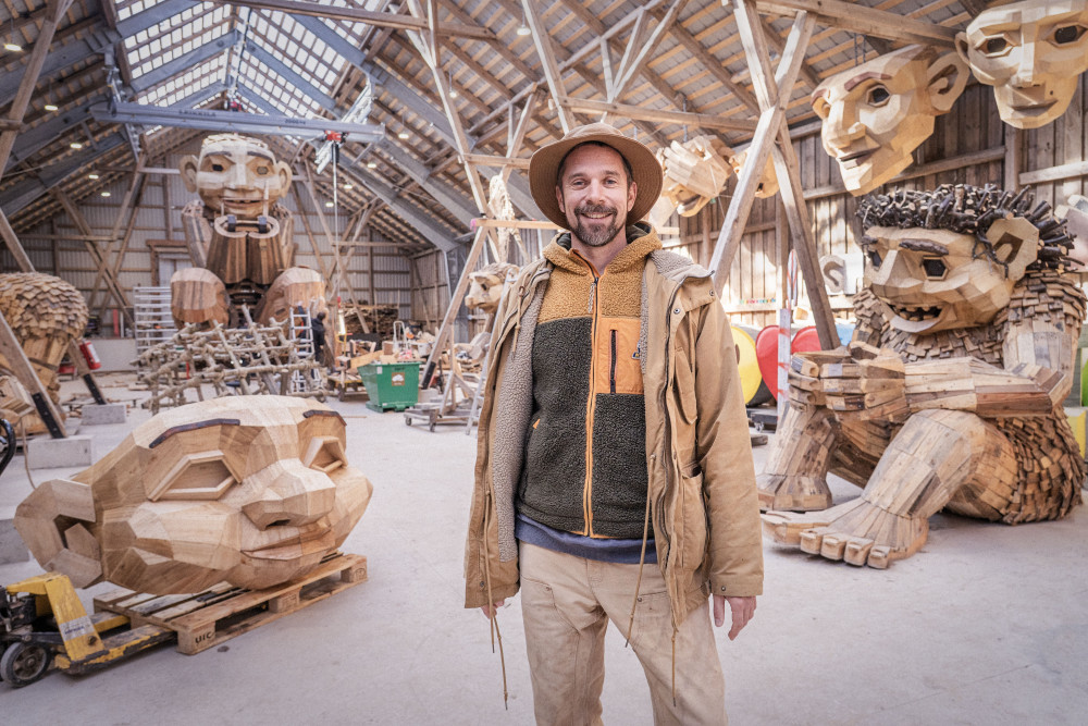Thomas Dambo in his barn 2